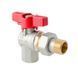 Кран з американкою кутовий Koer Extreme KE.228-15 - 1/2" ручка "метелик" червона (KR5763) KR5763 фото 5