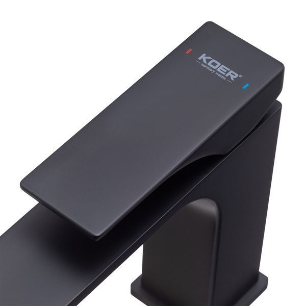 Змішувач для умивальника Koer KB-10010-05 (Колір чорний) (KR3479) KR3479 фото