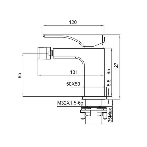 Змішувач для біде Koer KB-20010-05 (Колір чорний) (KR3481) KR3481 фото