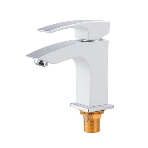 Змішувач для умивальника Koer KB-10007-04 (Колір хром+білий) (KR5149) KR5149 фото