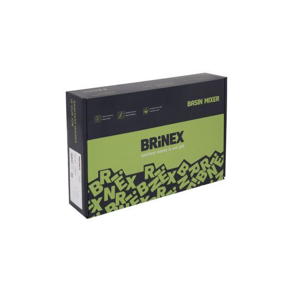 Змішувач для раковини Brinex Pure 001F низький Nickel BRIPUR001FNKL BRIPUR001FNKL фото