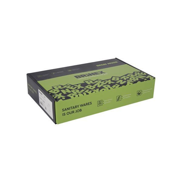 Змішувач для раковини Brinex Pure 001F низький Nickel BRIPUR001FNKL BRIPUR001FNKL фото