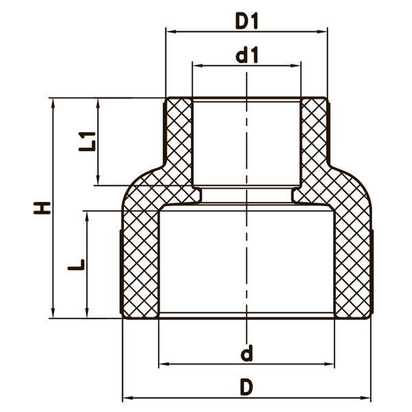 Муфта редукційна ВВ 50x40 PPR Koer K0038.PRO (KP0046) KP0046 фото