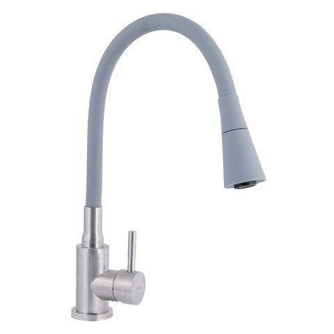 Змішувач для кухні Lidz Aria 015F31 з гнучким виливом (k35) LDARI015F31GNK31871 Grey / Nickel LDARI015F31GNK31871 фото