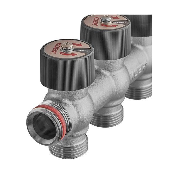Колектор вентильний без фітингу Koer KR.1128-4 - 3/4"x3/4"x3/4"x4 Ways (KR5873) KR5873 фото