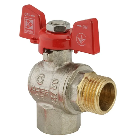 Кран кульовий Koer 1/2" ГШМ кутовий (KR.208) (KR2805) KR2805 фото