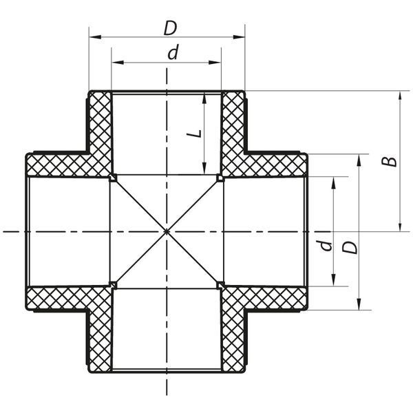 Хрестовина 32 PPR Koer K0027.PRO (KP0033) KP0033 фото