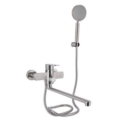 Змішувач для ванни Lidz Luna 005 (з душовим гарнітуром) (k35) LDLUN005NKS46093 Nickel LDLUN005NKS46093 фото