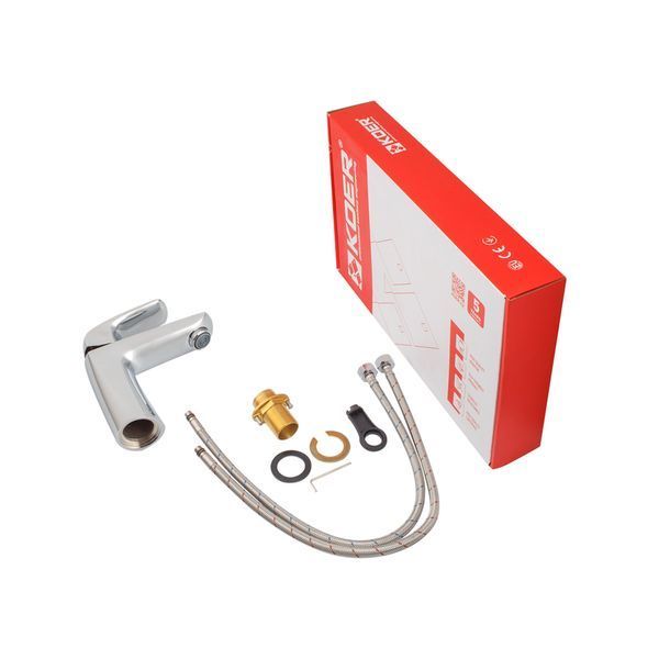Змішувач для умивальника Koer KB-10008-01 (Колір хром) (KR3470) KR3470 фото