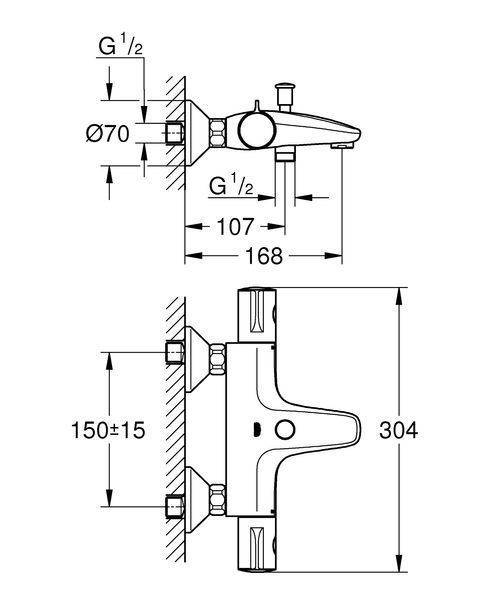 Термостат для ванни Grohe Grohtherm 800 (34567000) 34567000 фото