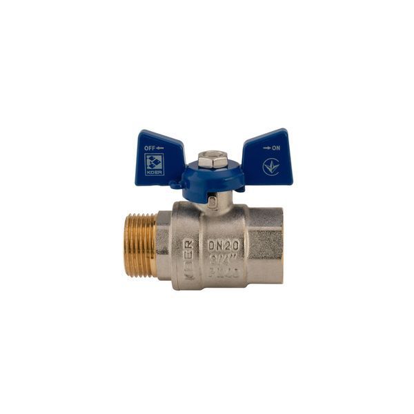 Кран кульовий Koer 3/4" ГШМ (KR.218.B) синій (KR2723) KR2723 фото