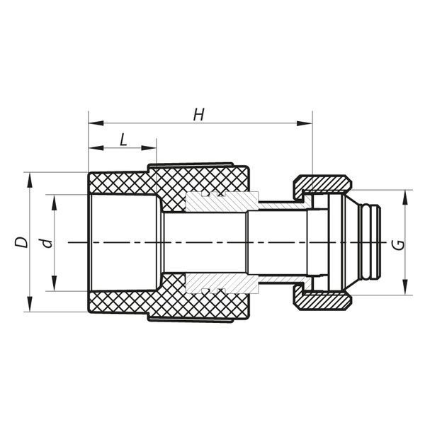 Муфта з євроконусом і накидною гайкою 20x3 /4 PPR Koer K0240.PRO (KP2606) KP2606 фото