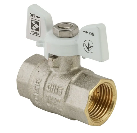 Кран кульовий KOER 1/2" ГГМ (KR.217.W) білий (KR0177) KR0177 фото