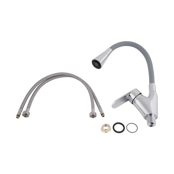 Змішувач для кухні Lidz Tani 007F3 з гнучким виливом (k40) LDTAN007F3GCR31869 Chrome/Grey LDTAN007F3GCR31869 фото