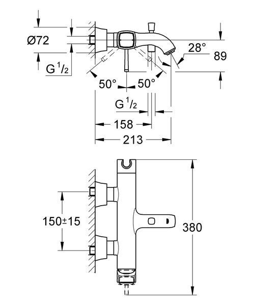 Змішувач для ванни Grohe Grandera (23317000) 23317000 фото