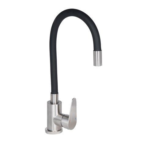 Змішувач для кухні Lidz Vida 015F3 з гнучким виливом (k35) LDVID015F3BLA43358 Black LDVID015F3BLA43358 фото