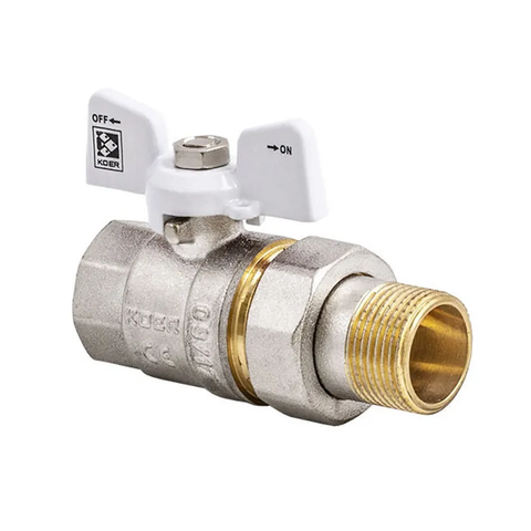Кран з американкою 1" (Koer KR.227.W) білий (KR0098) KR0098 фото