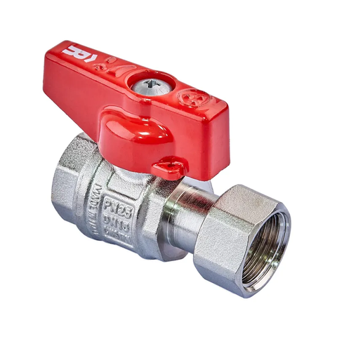 Кран кульовий Roho R115-050 -1/2"х1/2" ВВ прямий Н/Г, ручка "метелик" червона (RO0231) RO0231 фото