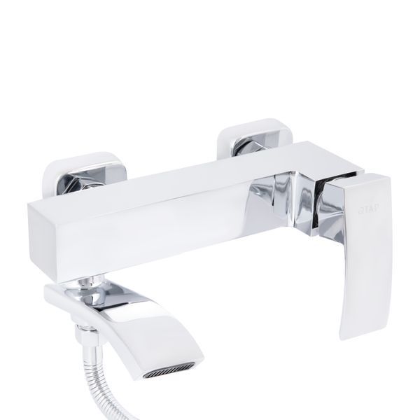 Змішувач для ванни Qtap Swan Cascada з поворотним виливом (з душовим гарнітуром) QTSWA260CRM45565 Chrome QTSWA260CRM45565 фото