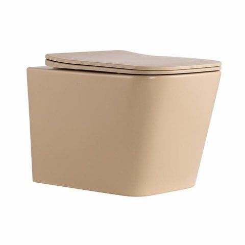 Унітаз підвісний Tern Ultra Quiet 490&times;365&times;325&nbsp;мм, Beige, з сидінням Slim Duroplast / Soft-close / Quick Release QT17332303ASSB Qtap SD00054290 фото